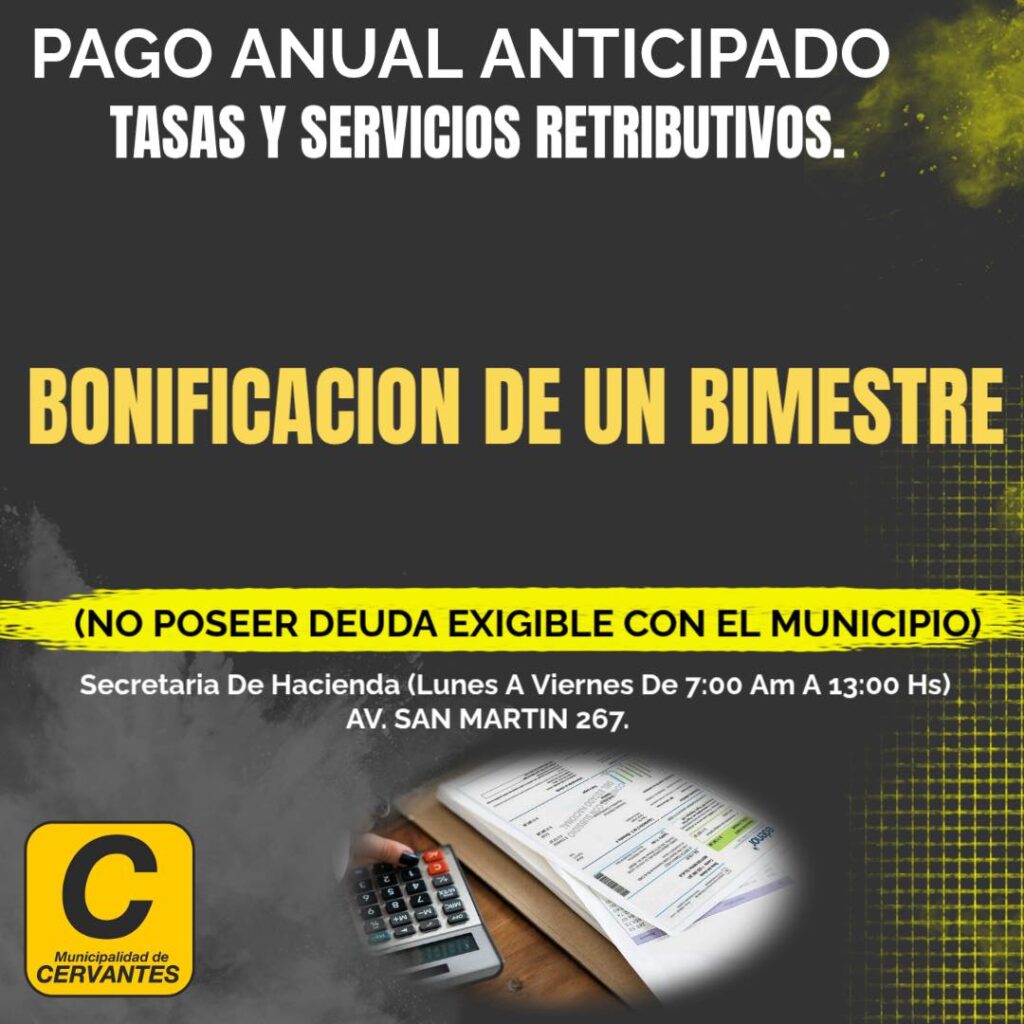 PAGO ANUAL ANTICIPADO