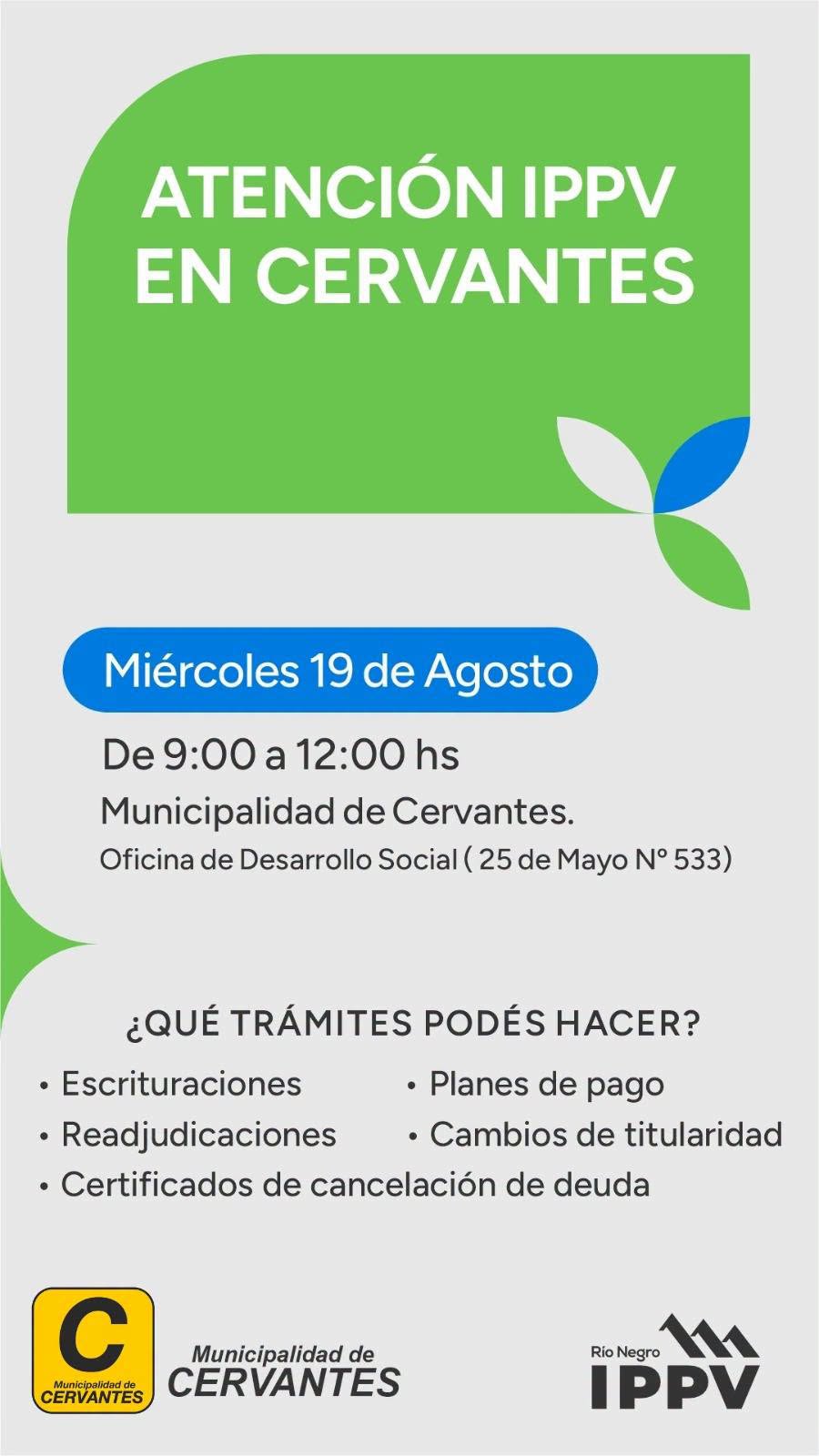 IPPV acercará sus servicios a Cervantes para facilitar trámites habitacionales