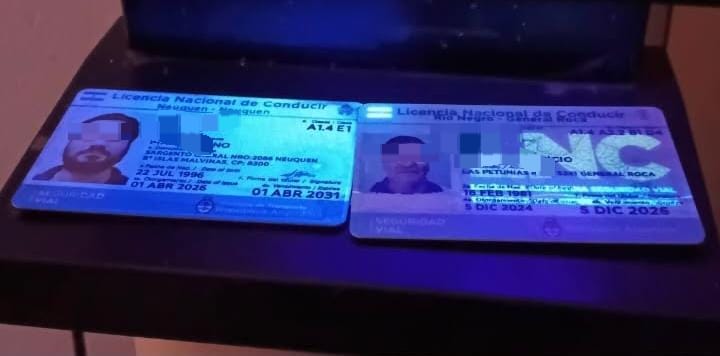 Detectaron una licencia de conducir apócrifa durante un control