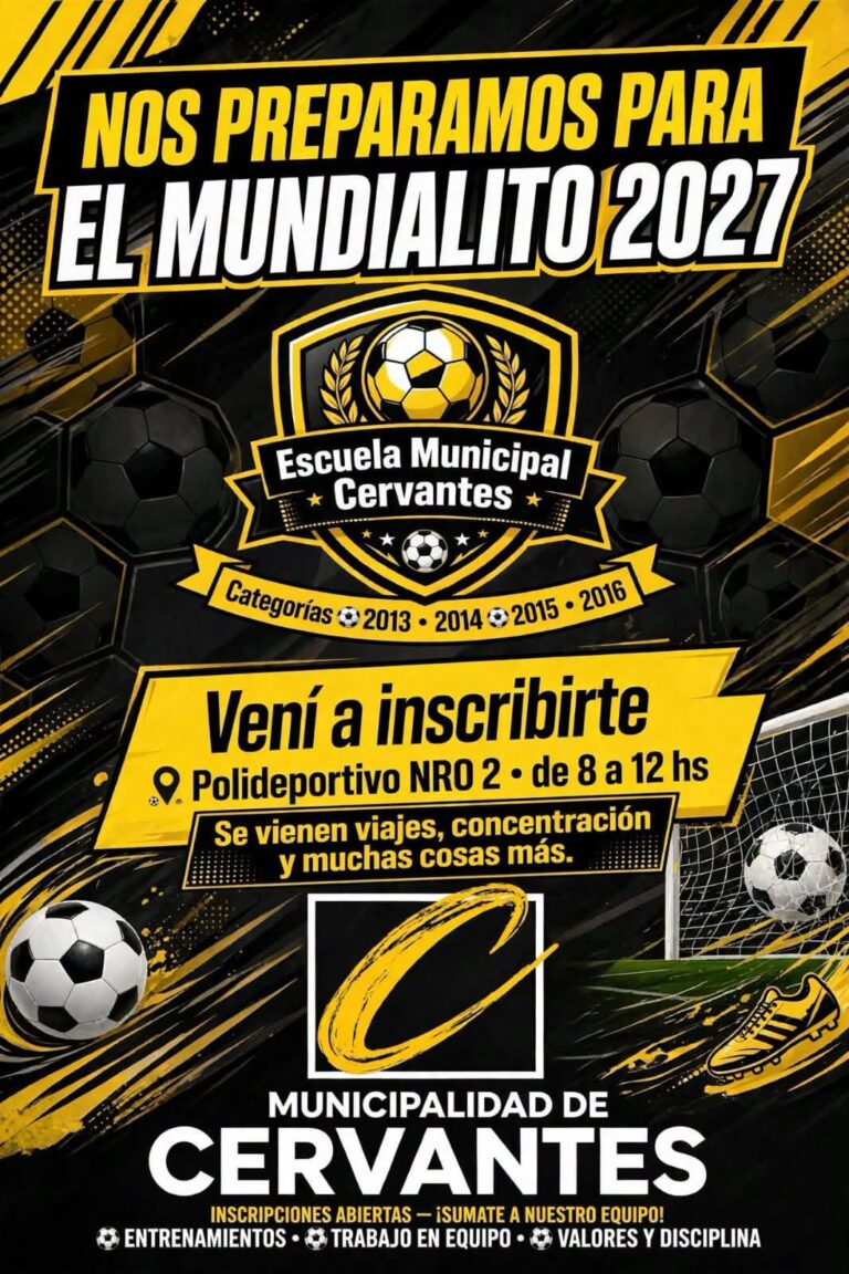 Cervantes comienza a prepararse para el Mundialito 2027