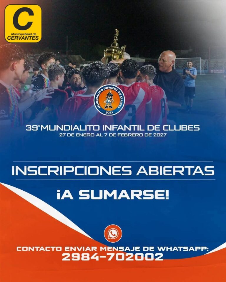 ¡CERVANTES SE PREPARA PARA EL MUNDIALITO 2027!